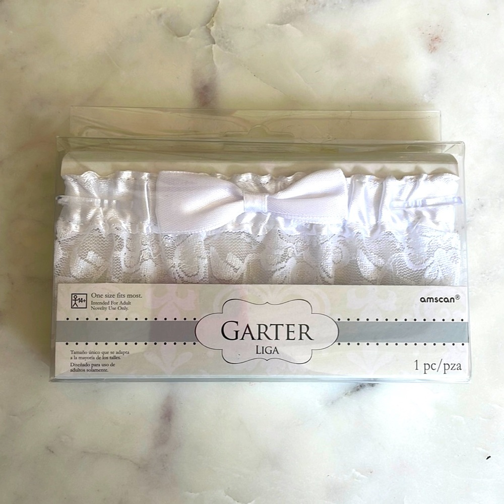 Brand new white Garter Belt